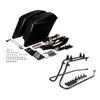 Motorcycle 5" Stretched Saddlebag Conversion Brackets For Harley Softail Fatboy 1984-2017