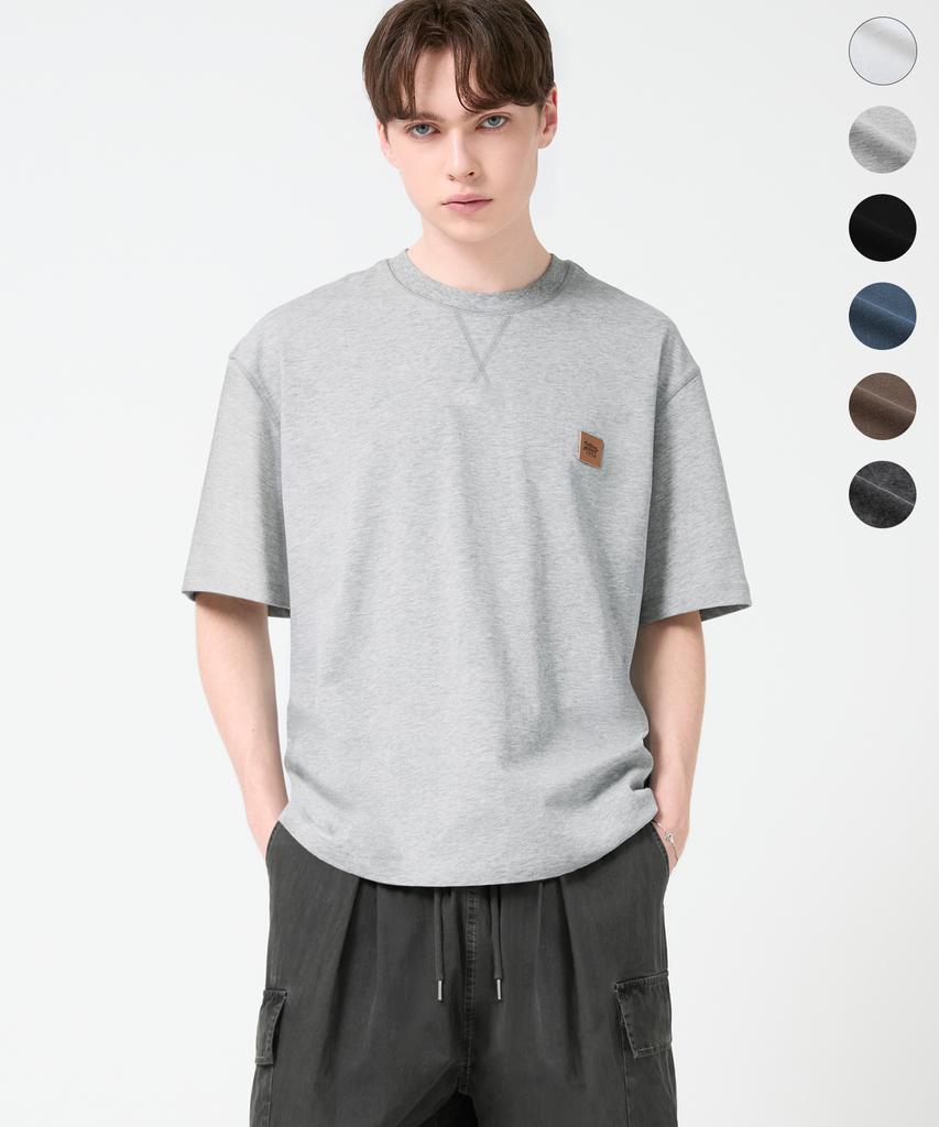 TRILLION Cover Stitch Pigment Short Sleeve T-Shirt_6 Colors (Type B)