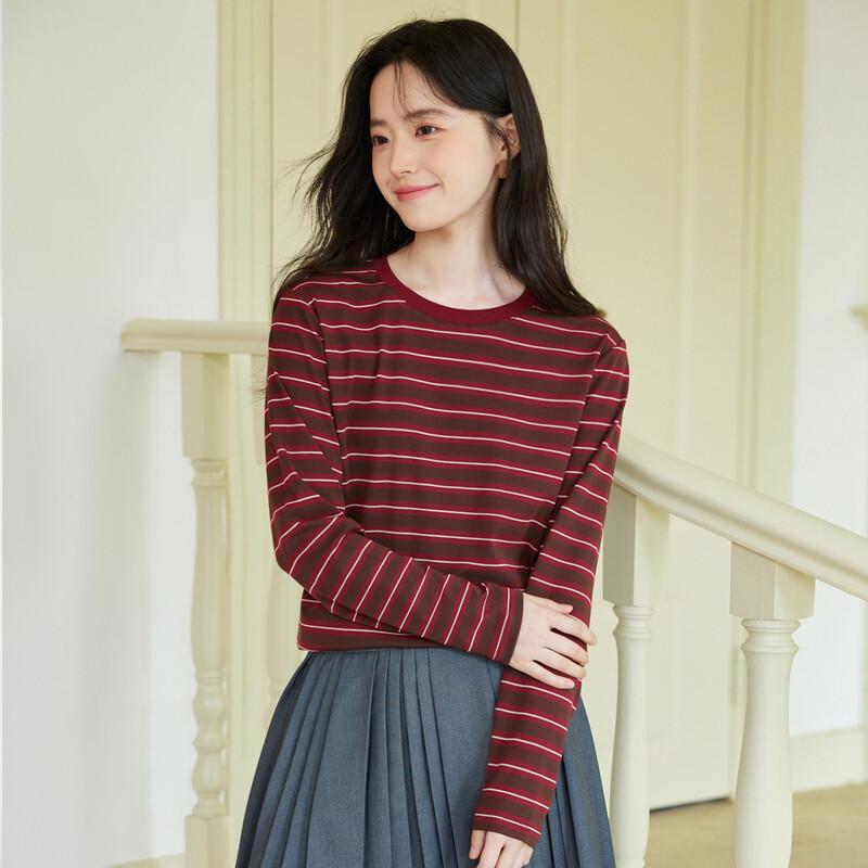 FivePlus Women's Vintage Striped Long Sleeve T-Shirt