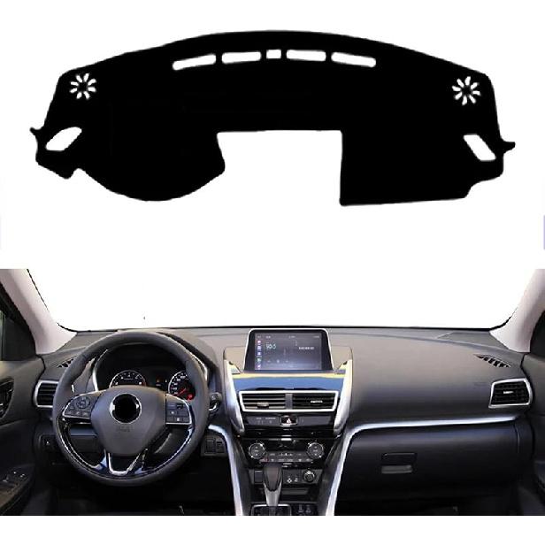 Fit for Mitsubishi Eclipse Cross 2018-2021,Car Dashboard Cover,Black Dash Mat Dashboard Cover,Anti-Slip Dash Pad Protective Cover Lhd-black Edge