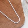 Cross Sparkling Silver-Plated Star Necklace - Women's Simple Clavicle Choker with Cauliflower Chain.