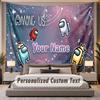 Custom Name Text Tapestry Among Us Personalized Polyester Wall Tapestry For Bedroom And Room