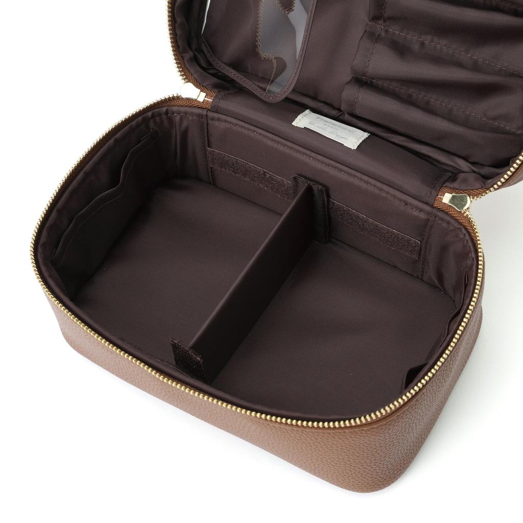 Francfranc Francfranc Vanity Brown Two-tone Pouch, Small,