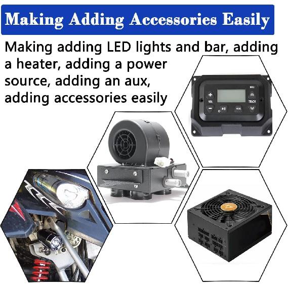 Pulse Plug Connector Pulse Bar Connectors Compatible With Polaris 2018 2024 Ranger XP 1000 RZR RS1 Pro General 1000 14 Ga Wire Accessory Plug