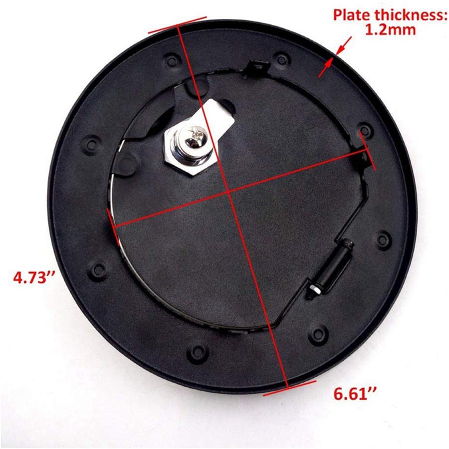 For 07-18 Jeep Wrangler JK Aluminum Gas Tank Cap Locking Fuel Filler Door Cover