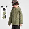 Boys' 3-in-1 Winter Outdoor Waterproof Hooded Padded Jacket