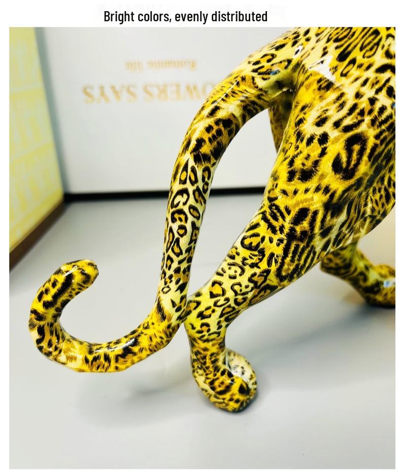 Leopard Resin Ornament for Home Decor & Gift