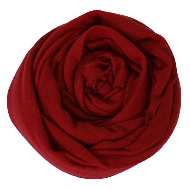 Hijab Jersey Schal Weicher Fester Schal Kopftuch Foulard Femme Kleidung Arabische Wickelkopftücher