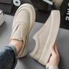Men's 2025 Trendy Thick-Soled Canvas Slip-Ons: Breathable, Non-Slip, Wear-Resistant Casual Shoes for Spring & Autumn