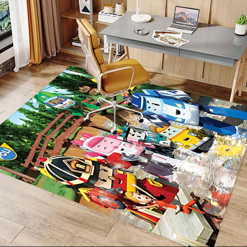 Robotic Heroes Adventure Carpet For Playroom Bedroom Living Room Sofa Home Decorkids Game Area Rug Nonslip Floor Mat