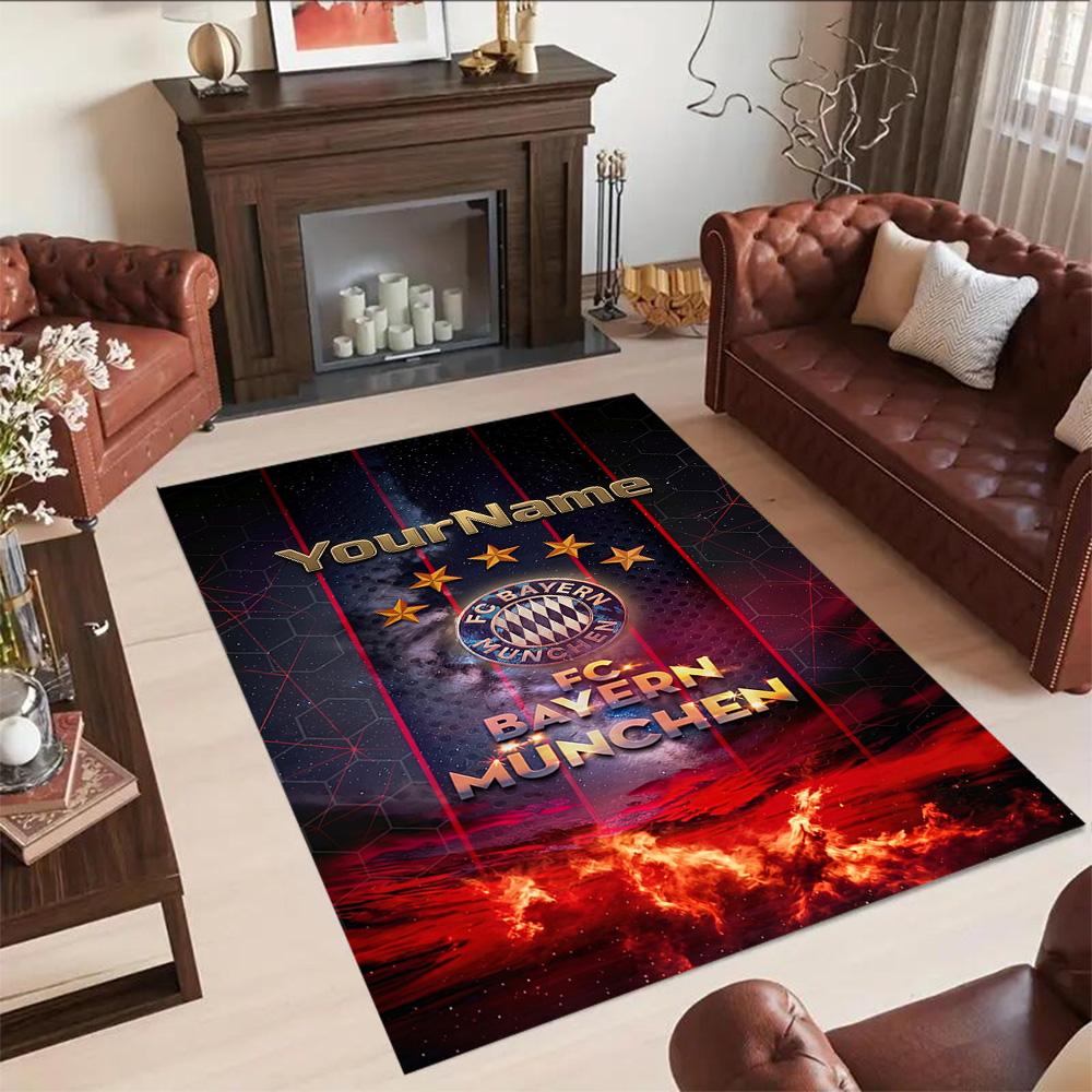 Fc Bayern München 19 Personalized Name Floor Mat Suitable for Dining Room Game Room Bedrooms Dormitory Antislip Carpet Decorate Offices