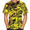 Summer Round Neck 3D Swirl Print Top Fashionable Casual Short Sleeved Men's T-shirts