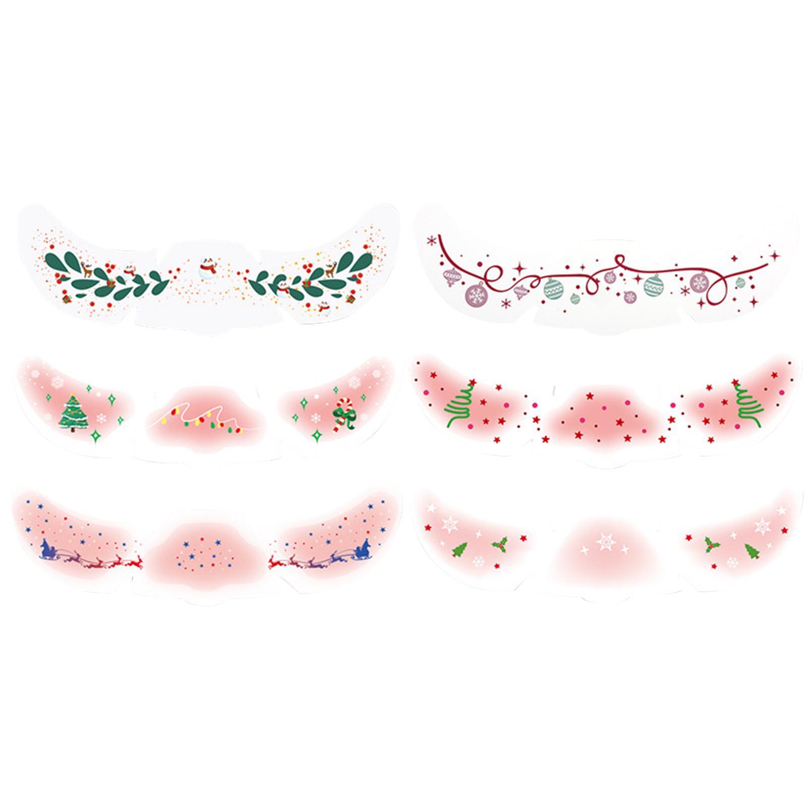 

Christmas Face Eye Stickers Eye Liner Eyeshadow Temporary Stickers Stickers For Women Girls Halloween Costume Cosplay Apparel Accessories Party 10pc One Size