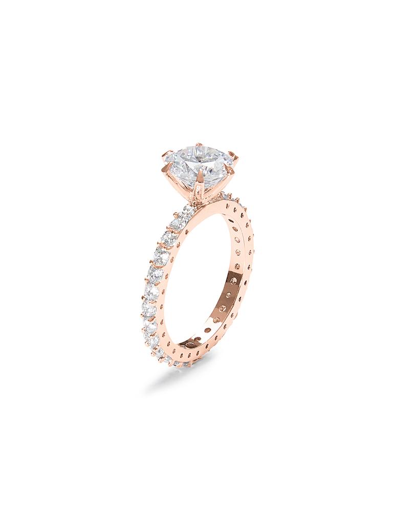 Macier Feminine Solitaire Ring (Rose Gold)