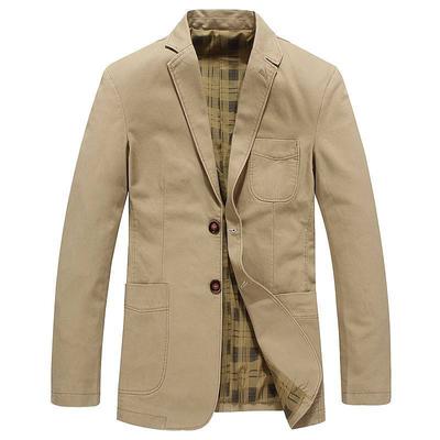Spring and Autumn Men's Suit Collar Jacket Cotton Business Casual Jacket Men's Thin Coat Suit