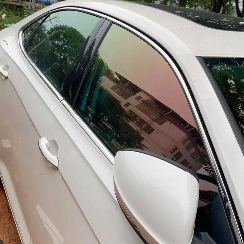 50x300cm VLT 59% Red Copper Chameleon Car Side Window Tint, Red Gold Green Color Change Tinting Foil Solar Protection Film