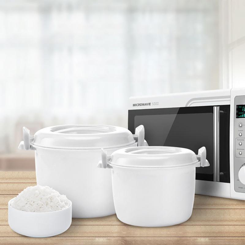 Microwave Oven Rice Cooker Multifunctional Food Steamer Pot Bento Lunch Box