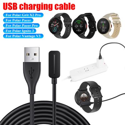 1m Magnetic USB Charging Cable Line Cord Charger Adapter 2Pin Charger Dock for Polar Pacer/Pacer Pro/Ignite 3/Vantage V3