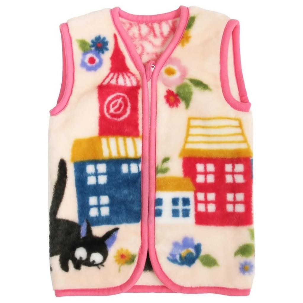 Marushin Studio Ghibli Delivery for Flower and H50 x Cold Weather 1125007300 Sleeper, "Kiki's Service" Jiji, Children, Walk, W35cm, Cute, Fluffy,