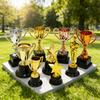 2Pcs Plastic Trophy Small Size Trophy Model Award Trophies Plastic Material Pentagram Star Award Cup Kids Party