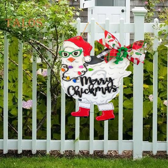 

Венок на куриную дверь, приветственный знак со шнурком, очаровательный звериный стиль, деревенский деревянный кулон, украшение для фермерского дома