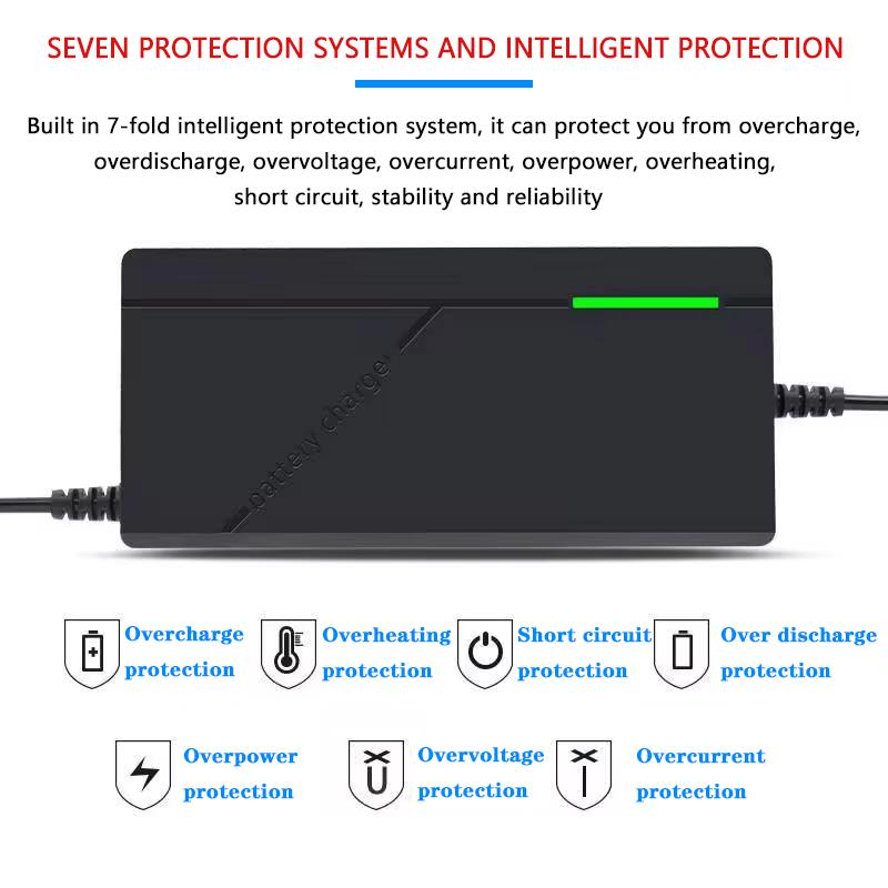 48V 60V 72V 2A 3A 5A lityum-iyon şarj cihazı 13S 16S 20S 54.6V 67.2V 84V 21700 Li-ion pil Paketi için 5A hızlı akıllı şarj