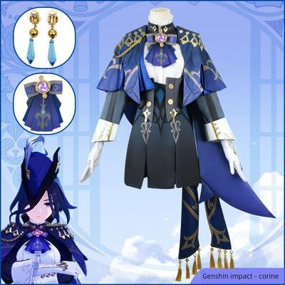 Genshin Impact Cosplay Costume Clorinde Game Replica Cosplay Anime Costume Cosplay Outfit