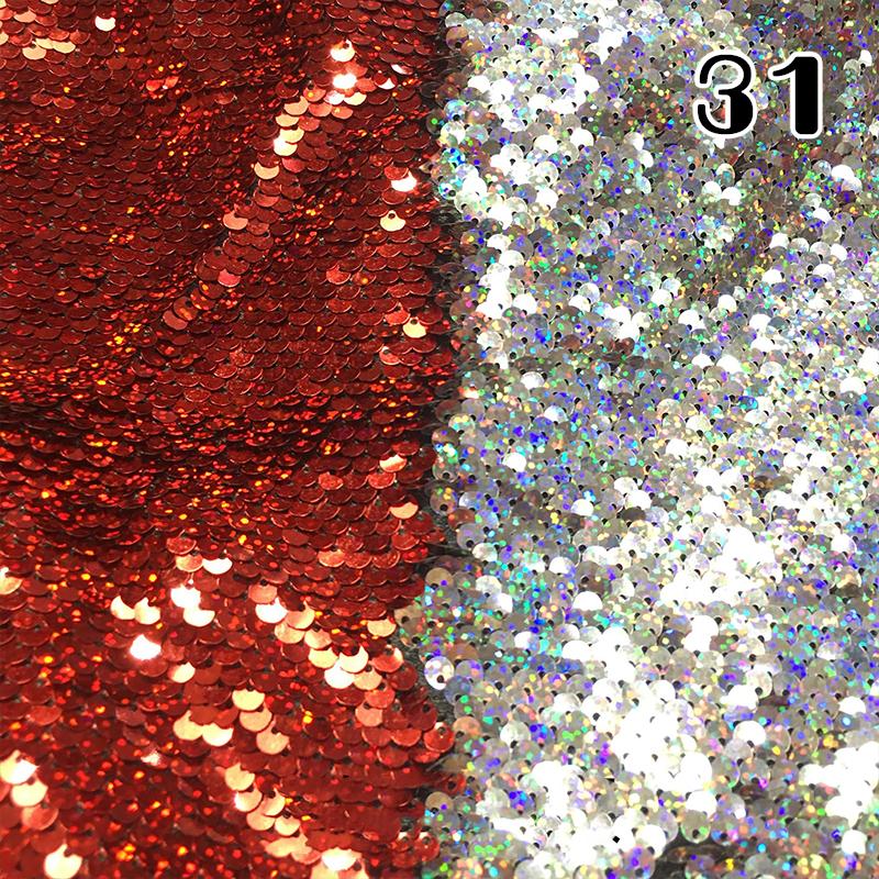 100x130cm Oboustranná 5mm Látka s rybími šupinkami Reverzibilní látka s flitry DIY Řemesla Šití Oděv Boty Pozadí Dekor