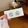 Fairy Silver Big Flower Stud Earrings, Elegant Temperament Earrings, New Earrings.