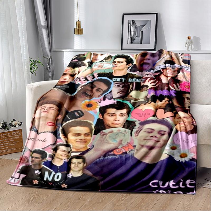 3D Dylan O’Brien DOB Actor Soft Plush Blanket,Flannel Blanket Throw Blanket for Living Room Bedroom Bed Sofa Picnic Cover Gift