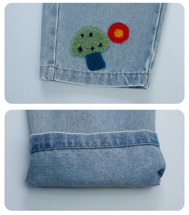 Fashionable Girls' Loose-Fit Wide-Leg Jeans - Spring & Autumn 2025 Collection