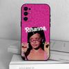 Singer-R-Rihanna  Phone Case Black Silicone Soft For Samsung S25,S24,S21,S22,S23,S30,Ultra,S20,Plus,Fe,Lite