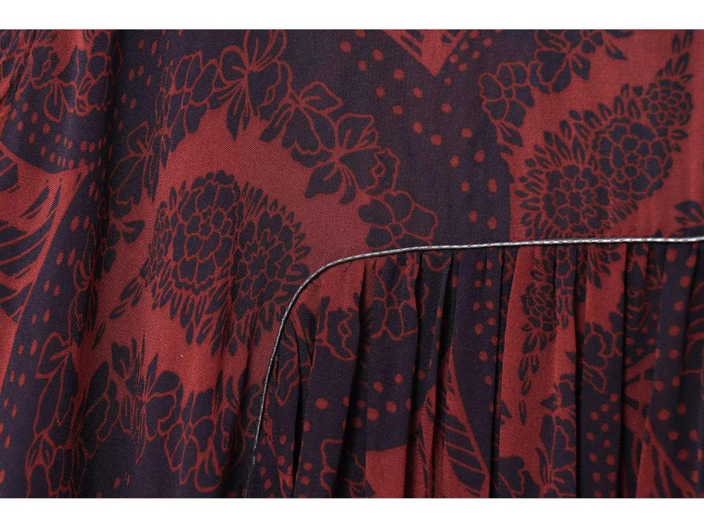 2025 Spring Women's Fashion: European & American Style Printed Top and Skirt