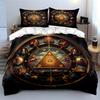 "Occult Decorative Three-Piece Set" Bedding Set with 1 Duvet Cover 2 Pillowcases Single Double King Queen, Gift