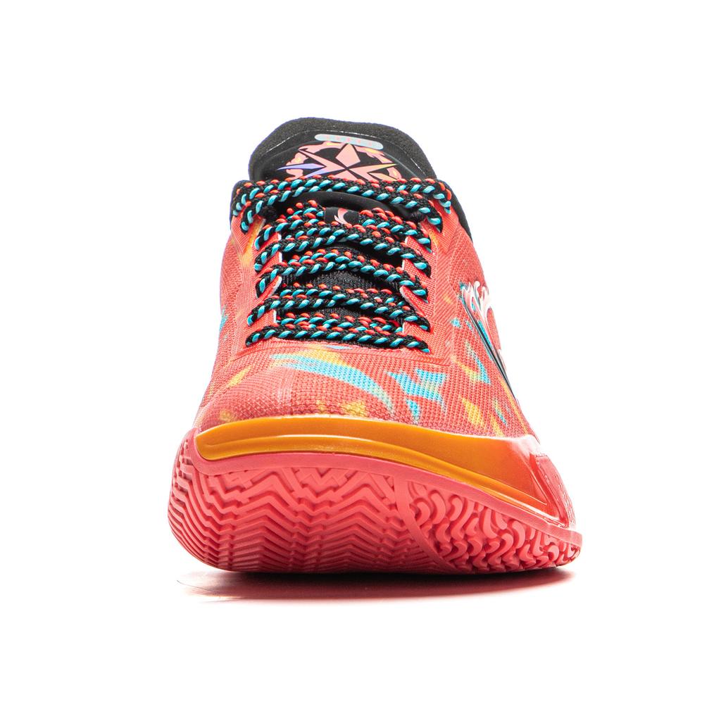 New LINING Knife 5 Basketball Shoes Men Low Top Fluorescent Flame Red ABAU101-6