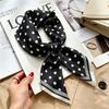 Autumn and winter Maillard cashew square scarf silk scarf women's shirt versatile neck small scarf tied hair decorative scarf