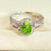 Peridot Oval Cut Gemstone With 925 Sterling Silver Ring For Men's #B452 JL375683868843