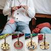 1pc Portable Wooden Yarn Holder with Wrist Charm for Outdoor Use Foldable Yarn Holder Easy Storage DIY Knitting Crochet Tool