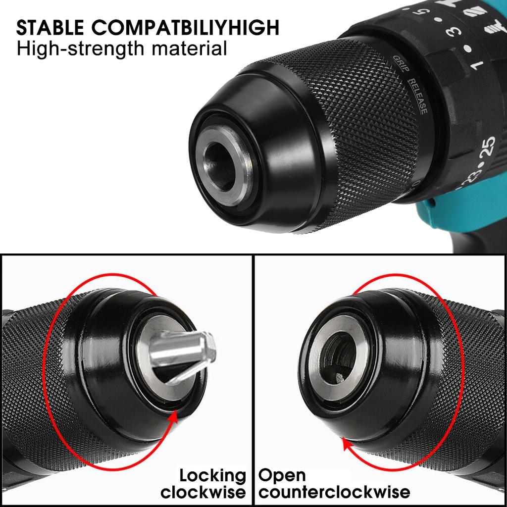 288VF 3 In 1 350 Nm 1/2" Hammer Drill With Drill Kit+Screwdriver Power Tool Rechargeable Cordless Drill Brushless Impact Driver