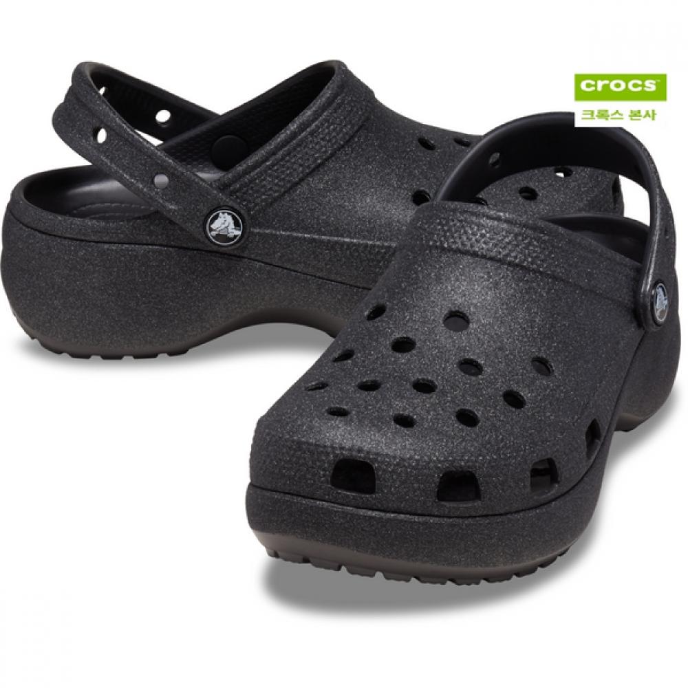 

Crocs Galleria Crocs Headquarters Classic Platform Glitter Clog 207241 001 220