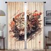 Home Interior Curtains for Camera Japanese Animals Modern Living Room Curtains 2 Pieces Partition Blackout Curtain Shades Child