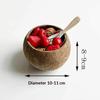Natural Coconut Shell Bowls Food Grade Polished Eco Bowl for Camping Snack Serving Farmhouse Kitchen Table Decoration