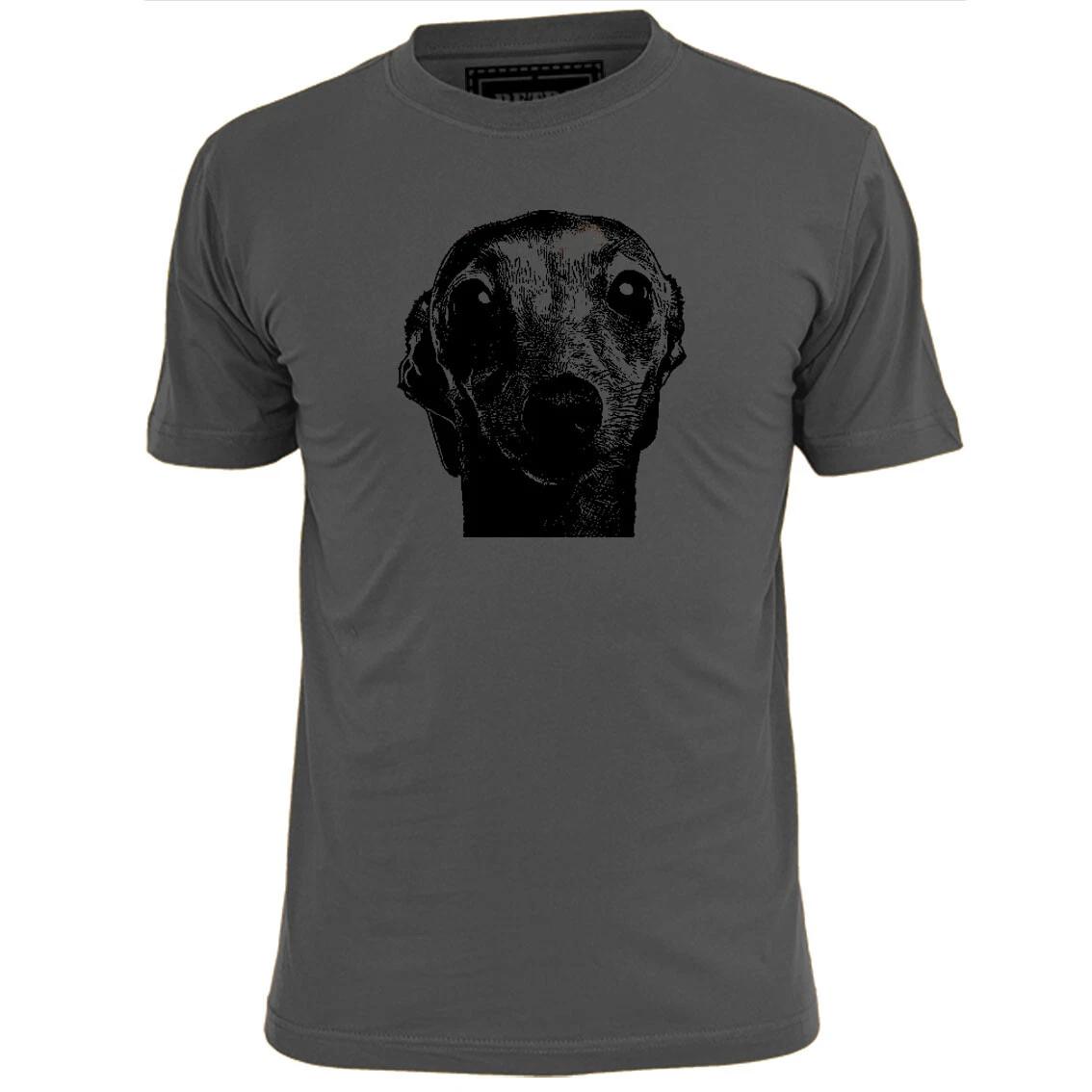 Mens Italian Greyhound Dog Head Pencil Sketch T shirt Pet Pooch Hound M