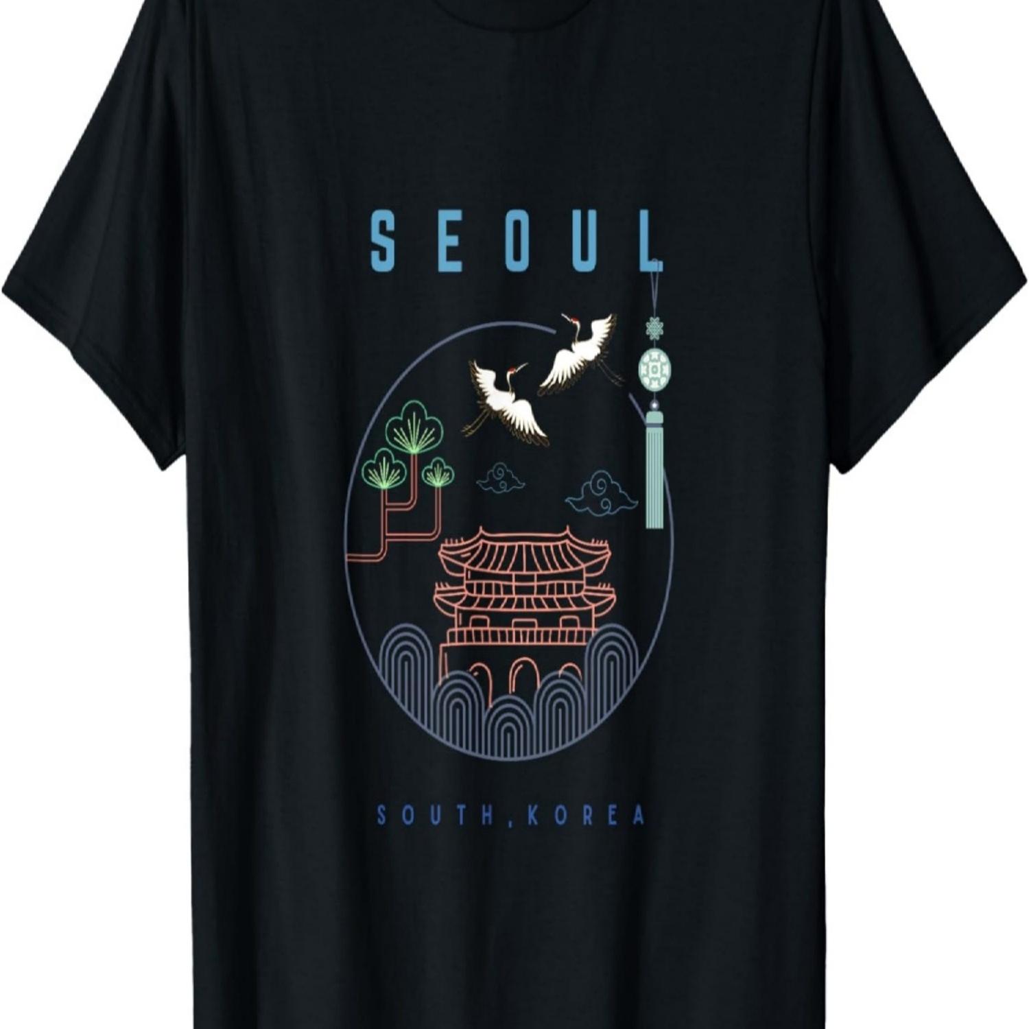 Seoul, South Korea, Modern Design T-Shirt S чёрный