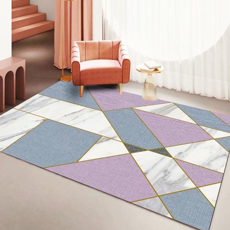

Сучасний Геометричний Художній Візерунок Килим для Вітальні Нековзний Килим для Приміщення Стильний Килимок для Підлоги для Вітальні Домашній Декор 40X60CM