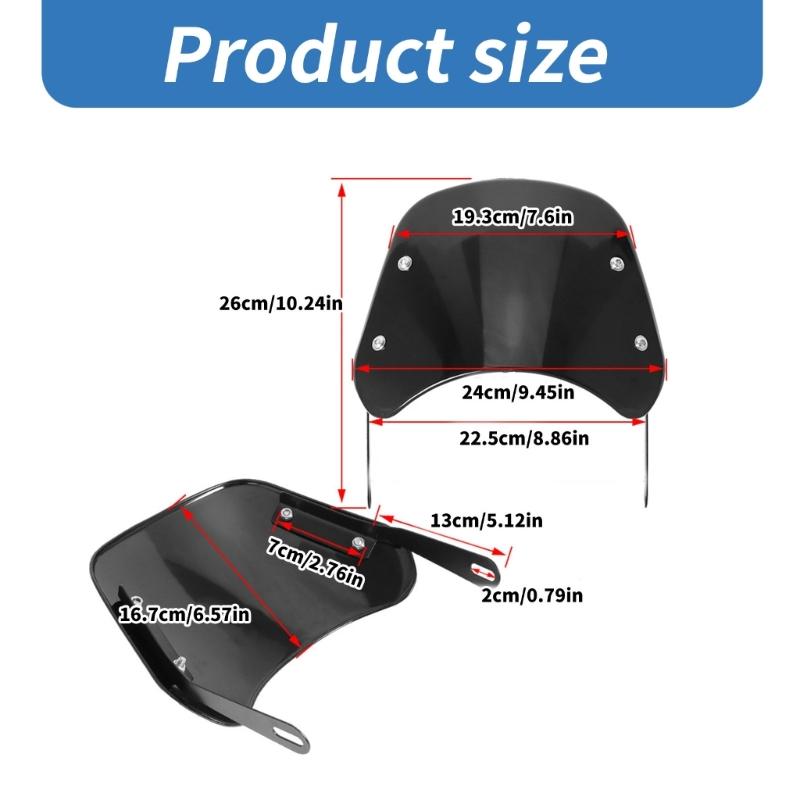 Motorcycle Windscreen Front Windscreen Motorbike Modification Accessories Deflector Windshield Replacement Parts
