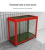Large Army Green Heavy-Duty Mobile Mesh Storage Cage with Wheels