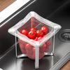 Stainless Steel Foldable Trash Bag Holder - Kitchen Countertop Garbage Bag Stand & Organizer