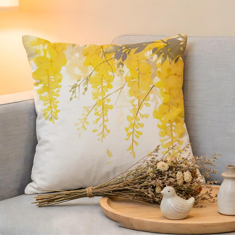 Cushion Cover Linen SkinFriendly Soft Decorative Case For Sofa Home Decor Fashion Acacia Pillow Cover