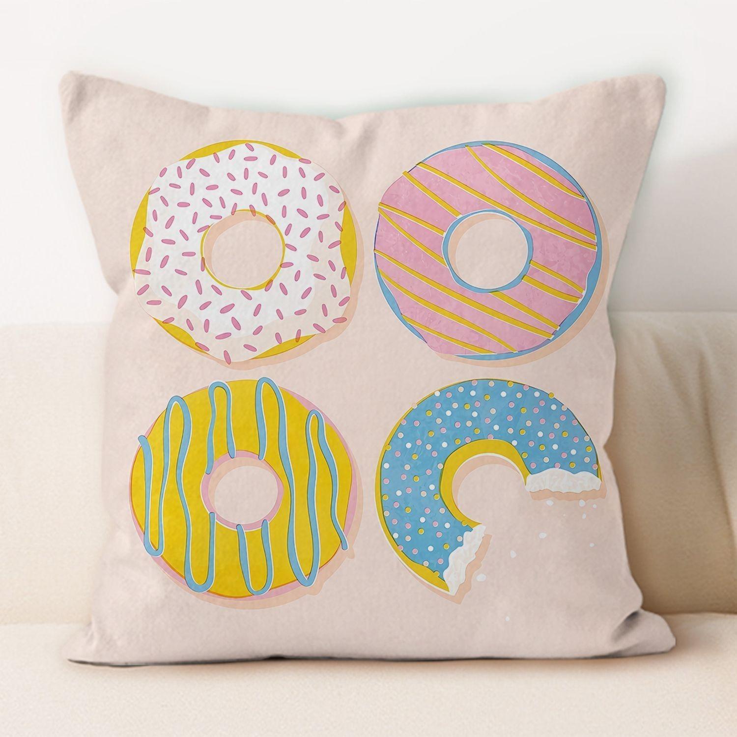 

Whimsical Dessert - Themed Throw Pillow Covers - Cute Food - Inspired Home Decor 16x16Inch